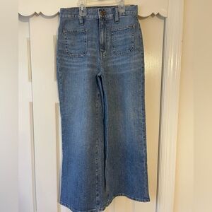 NWT Madewell Wide Leg Crop Sailor Jeans